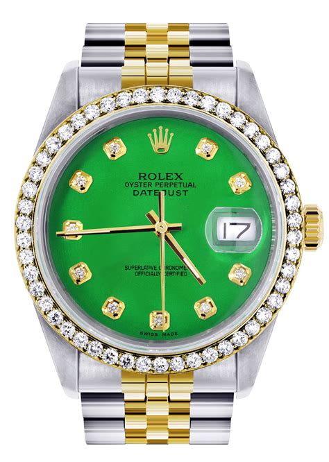 rolex women green face|rolex datejust gold green dial.